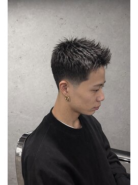 ワンワンオー バーバーショップ 長浜店(@110 BARBER SHOP) 清潔感◎なフェード×スパイキーショート