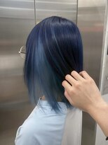 ジルスタジオ(JILL STUDIO)&nbsp;JILL STUDIO ネイビー× 水色 / インナーカラー/ デザインカラー