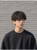 マッシュ波巻きスパイラルパーマメンズパーマトレンド清潔感眉毛