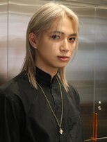 サンクマーケット 渋谷(cinq MARKET) メンズブリーチマッシュハイトーンダブルカラーベージュカラー