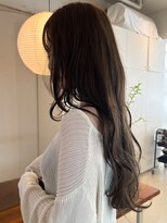 ライン(LINE)&nbsp;オリーブグレージュ/髪質改善/透明感カラー