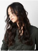 うるツヤ黒髮ウェーブ