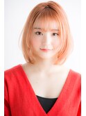 10代20代シースルーバングがかわいいミディアムストレート♪