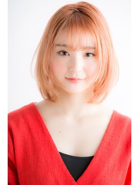 ビス ヘア アンド ビューティー 西新井店(Vis Hair＆Beauty) 10代20代シースルーバングがかわいいミディアムストレート♪