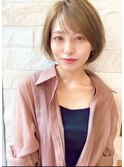 【lien.ai】大人かわいい　小顔ショートボブ　オリーブカラー
