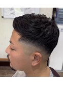 スキンフェード 濡れパン(アイロンパーマ)