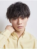 無造作スパイラルパーマ刈り上げマッシュメンズパーマ