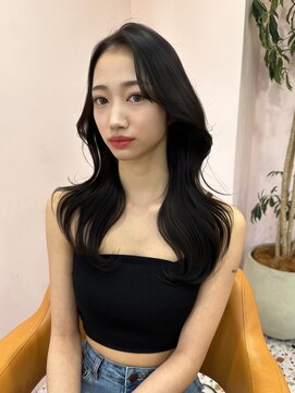 ボタン シブヤ(VOTAN SHIBUYA) 韓国ヘア/顔まわりカット/くびれヘア/前髪なし/