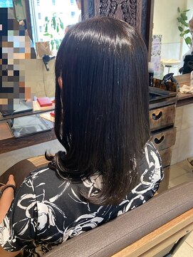 ヘアリゾート粋 ティガ 池袋店(tiga) 縮毛矯正/ミディアム/ストレート