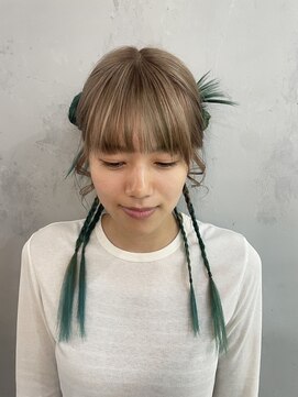 ナツ(Natu.) Greenのルーツカラーと簡単arrange☆彡/友菜