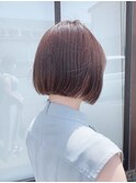 ミニボブ×透明感アッシュカラー