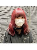 イメチェン/ワイドバング/ホワイトブロンド/外ハネボブ