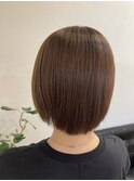 ツヤと丸みのナチュラル矯正ボブ＃袋井駅＃愛野駅＃縮毛矯正