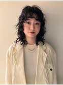 レイヤーパーマ 20代30代/顔まわりレイヤー/透明感カラー