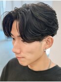 奈良men'sフェザーパーマフェザーショート