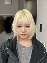 天神美容室&nbsp;ボブレイヤーカットハッシュカットグレージュ