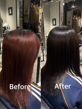 エノア 東京(ENORE) 地毛風ストレート+髪質改善カラー