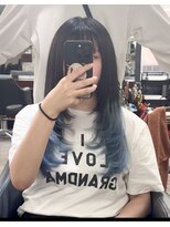 オズ 梅田店(OZ)&nbsp;ペールブルーエクステグラデーション×レイヤーカット