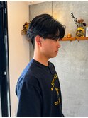 メンズセンターパート