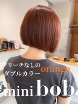 タイト(tyto) 【ブリーチ無し】オレンジベージュ ミニボブ