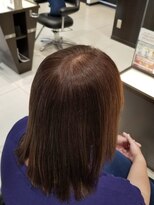 ミック ヘアアンドメイクアップ 高田店(miq Hair&Make up)&nbsp;オーガニックカラー/ベージュブラウン/白髪染め/ツヤ髪/頭皮ケア