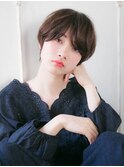 流しバング マッシュショート 似合わせ