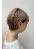 ナチュラルショートボブ_マニッシュショートネイビーカラー