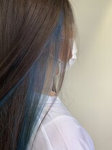 ラミール ヘアー ドレス(lamiell Hair Dress) インナーカラー／アクアブルー/グレーベージュ/イメチェン