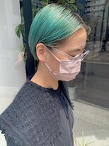 ヘアー アイス ルーチェ(HAIR ICI LUCE)&nbsp;ミントグリーン グリーン グリーンカラー ペールカラー 担当城倉