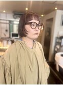 顔まわり/レイヤードボブ