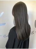 ロング×アッシュグレージュ