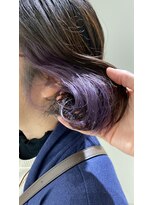 フレームプラス 御堂筋難波店(FRAME +)&nbsp;ブリーチパーマ・インナーパープル