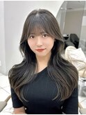 レイヤーカット韓国ヘア×グレージュカラー