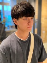 メンズサロン ブロック(Men's Salon bloc)&nbsp;マッシュショート　メンズカット　ツーブロック　黒髪　爽やか