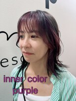 スウィープ 札幌大通(sweep) インナーカラー×パープル