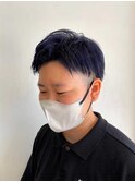 刈り上げショート/ブルーブラック/１mm