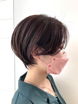 ヒール 銀座(heel) 大人可愛いひし形ハンサムショートボブ前下がり