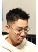 スキンフェード×スパイキーショート