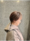 ショートボブハイライトオレンジ