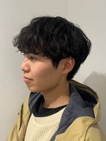 ベイルーム(BAYROOM by HONEY omotesando) シャドウパーマ波打ちパーマブルーブラック韓国マッシュ黒髪