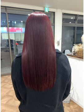 オーダイム(ou' dime) ケアブリーチイヤリングカラーボブレイヤーカット髪質改善