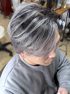 ブレイズヘアー(BLAZEhair) 【細毛にオススメ】ホワイトバレイヤージュ×ブリーチ２回