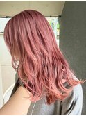 ペールピンク ピンクベージュ ハイトーン ブリーチ ケアブリーチ