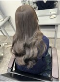 韓国 くびれロング レイヤー ワンホンヘア 小顔前髪