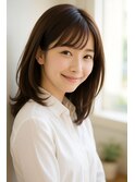 清潔感あふれるミディアムレイヤー