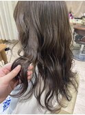 透明感たっぷりオリーブベージュ×レイヤーロング【越谷】