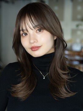 エインアンリー 明治神宮前(AIN.ANLY.) ☆黒髪クラゲヘアーオリーブグレー小顔ココアベージュ韓国ヘア