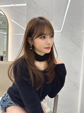 ベージュ/レイヤーカット/ハッシュカット/栄