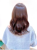 Say.ロングレイヤーダークブラウンアッシュイメチェン前髪20代
