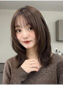 ナチュラルくびれレイヤー×チョコレートブラウン